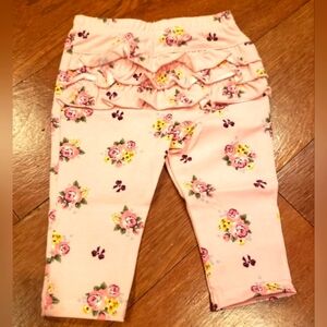 3/$12 NWT BABY GIRL Floral‎ Ruffle Butt Baby Leggings Size 3-6mos